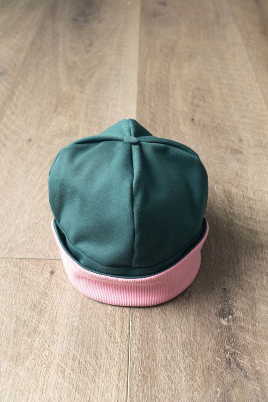 Green and Pink Flip Hat- Adult